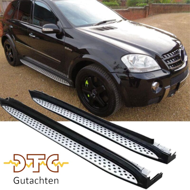 Mercedes M-Klasse W164 Alu Trittbretter (Side Steps) mit Anti-Rutsch Noppen BestTuning